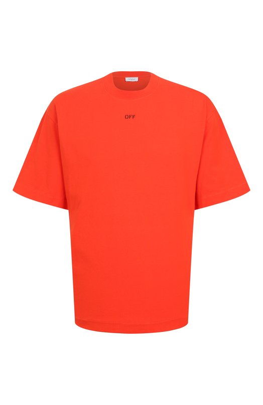 Хлопковая футболка Off-White 0MAA120S25JER00F Оранжевый 0MAA120S25JER00F