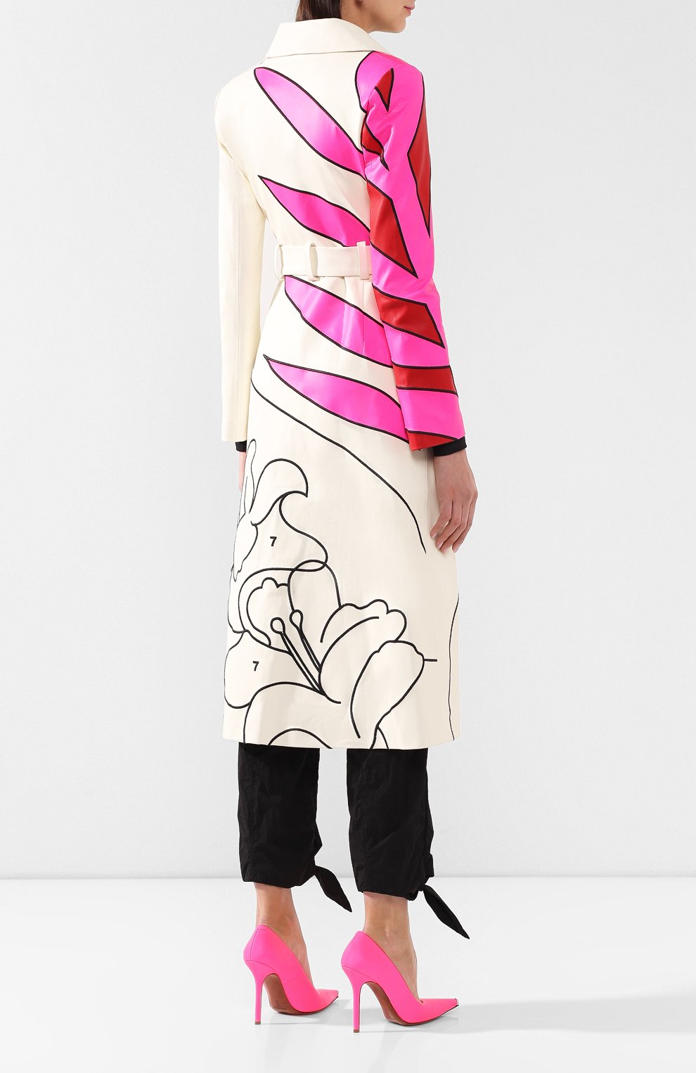 Кожаное пальто OFF-WHITE, арт. 0WJA030S20LEA0010132, фото 4