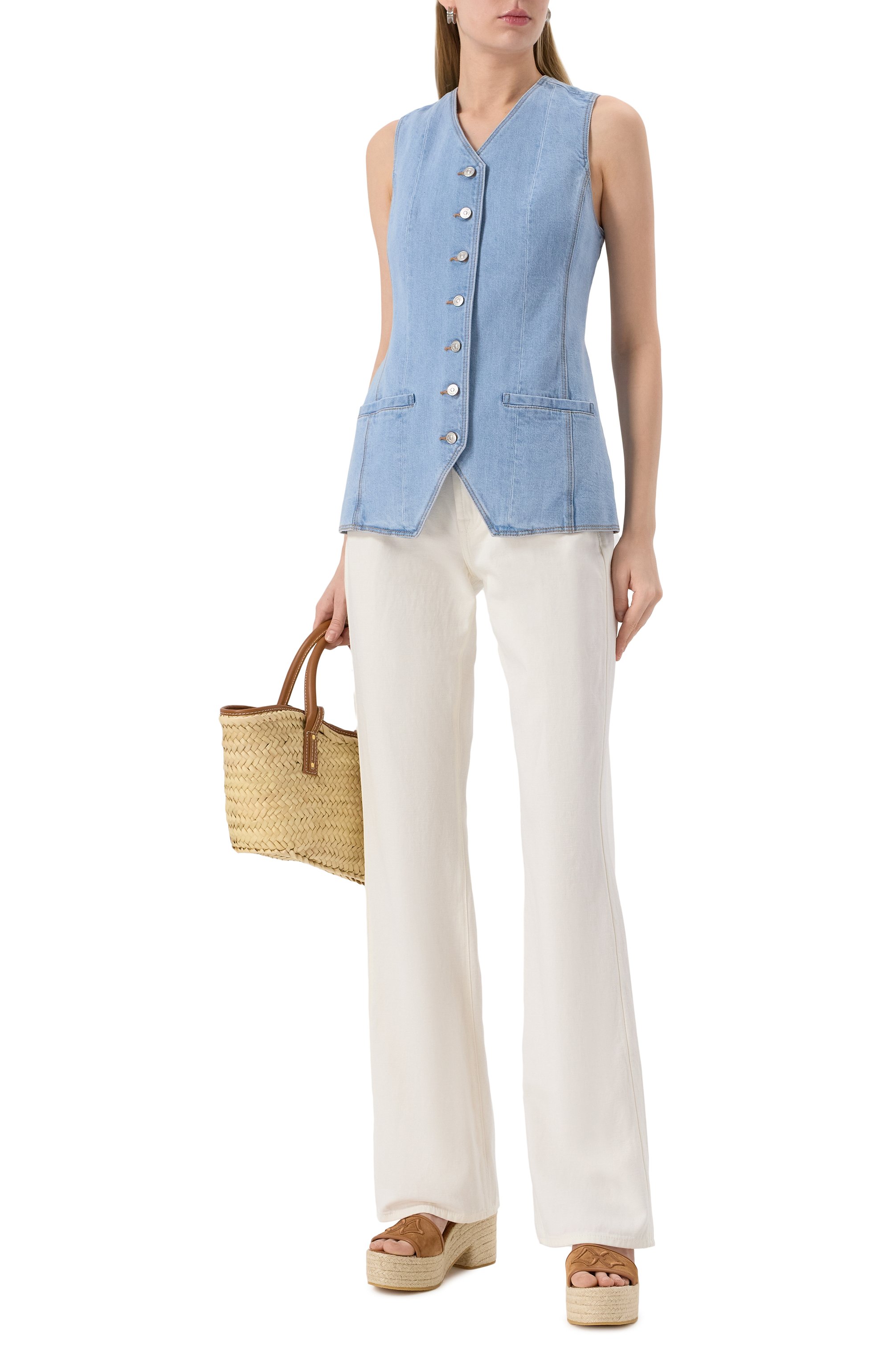 Джинсовый жилет PAIGE, арт. 1F94635-B975, фото 2