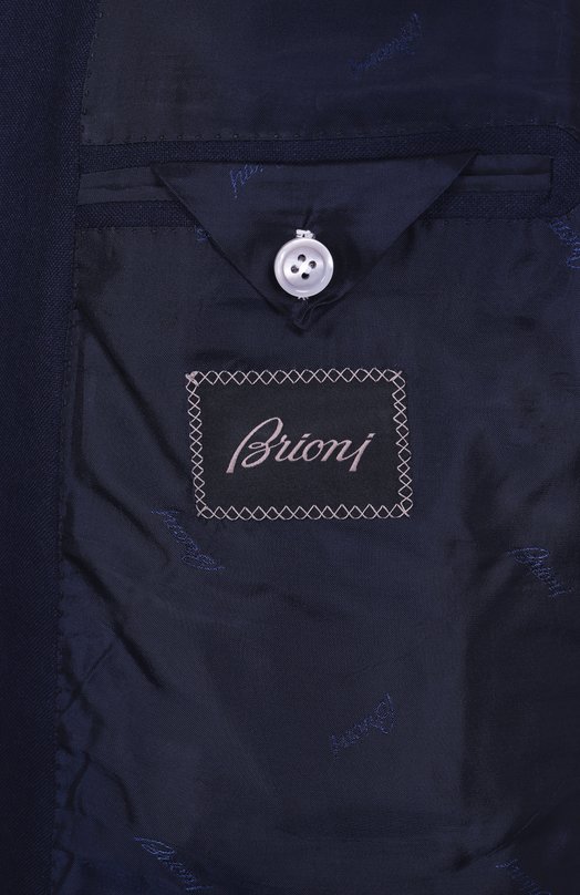 Пиджак из кашемира и шелка Brioni RG0D0Q-PC311 Синий  RG0D0Q-PC311 Фото 9