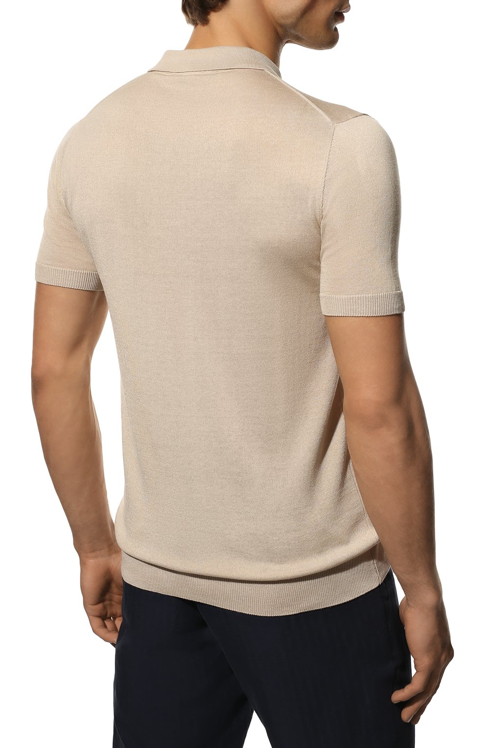 Поло из хлопка и шелка ANDREA CAMPAGNA, арт. P22-111, фото 4