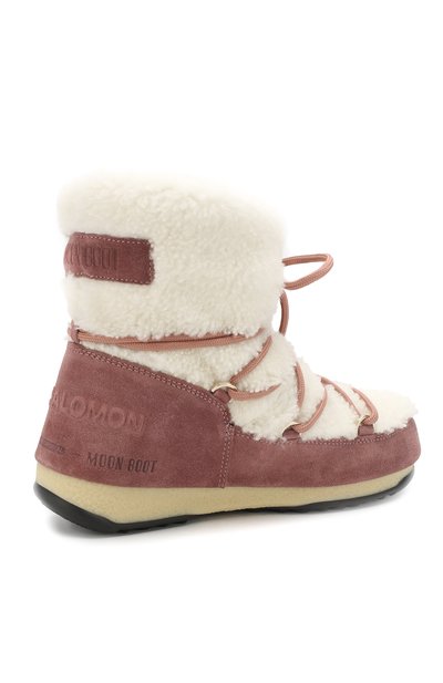 Замшевые ботинки yves salomon x moon boot с отделкой из овчины YVES SALOMON, арт. 9WAC167XXMRMX, фото 4