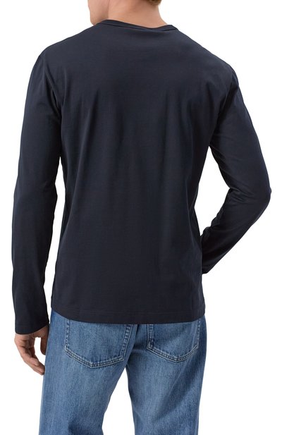 Хлопковый лонгслив DOLCE & GABBANA темно-синего цвета по цене 52150 руб., арт. G8PV0T/FU7EQ, фото 4 Хлопковый лонгслив DOLCE & GABBANA, арт. G8PV0T/FU7EQ, фото 4