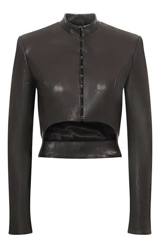 Кожаная куртка Ann Demeulemeester B0013410/LT137 Чёрный B0013410/LT137