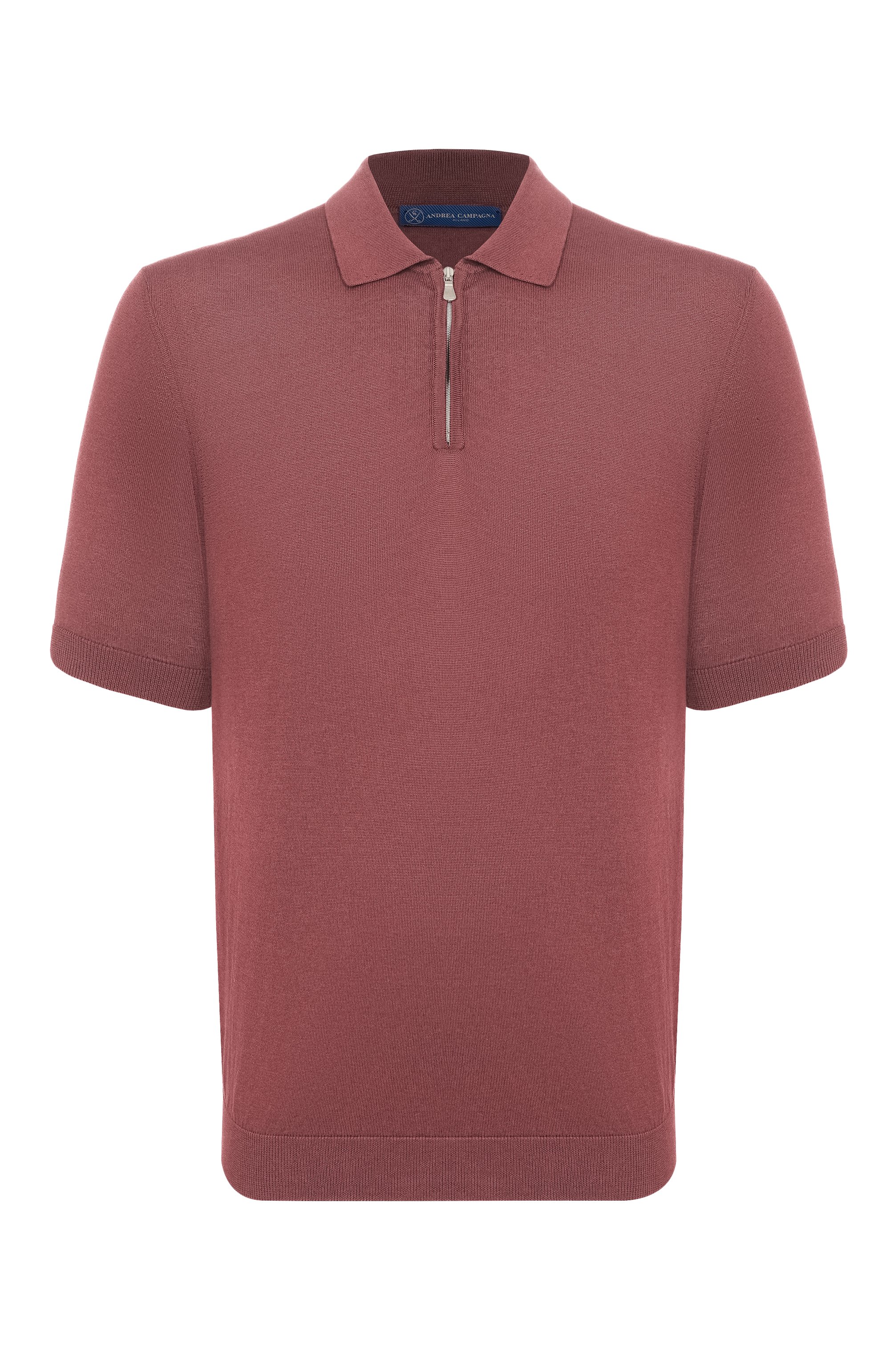 Поло из шелка и хлопка ANDREA CAMPAGNA, арт. M5425-1031, фото 1