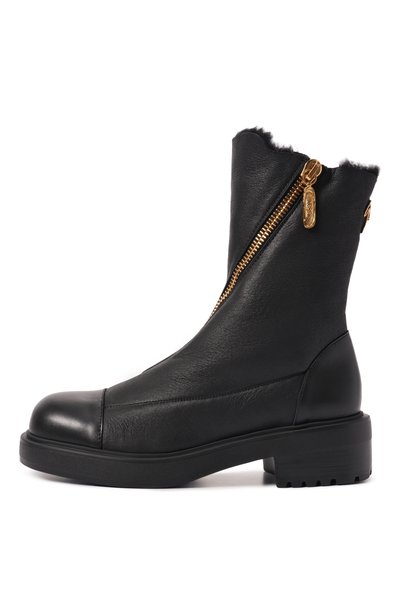 Кожаные ботинки asymmetric GIUSEPPE ZANOTTI DESIGN черного цвета по цене 156500 руб., арт. I670012, фото 4 Кожаные ботинки asymmetric GIUSEPPE ZANOTTI DESIGN, арт. I670012, фото 4