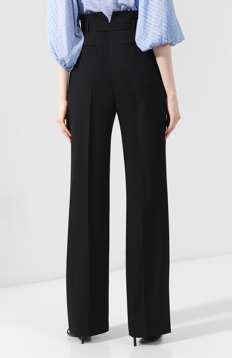 Брюки с поясом REDVALENTINO черного цвета по цене 37150 руб., арт. SR0RB1A0/00J, фото 4 Брюки с поясом REDVALENTINO, арт. SR0RB1A0/00J, фото 4