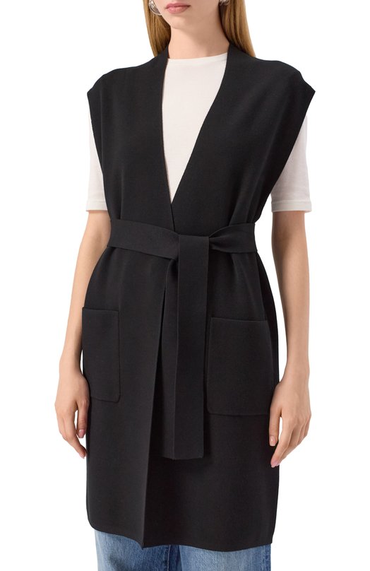 Жилет из вискозы Max Mara Studio ABETE Чёрный  ABETE Фото 3