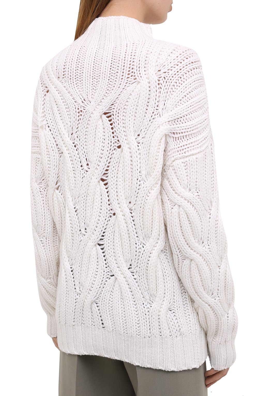 Кашемировый свитер BRUNELLO CUCINELLI белого цвета по цене 248000 руб., арт. M52362504, фото 4 Кашемировый свитер BRUNELLO CUCINELLI, арт. M52362504, фото 4