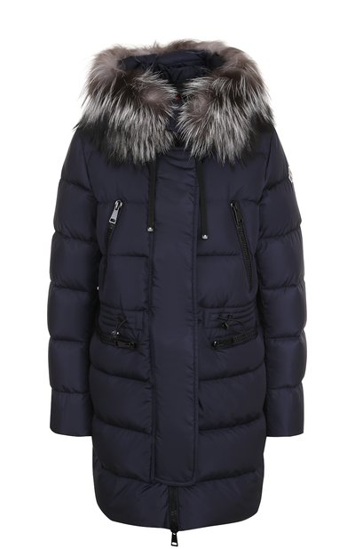 Приталенный стеганый пуховик с меховой отделкой капюшона MONCLER, арт. C2-093-49885-25-54155, фото 1