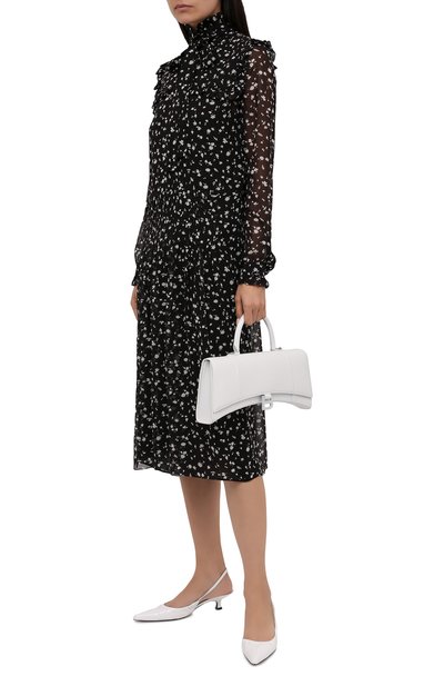 Шелковое платье SAINT LAURENT черно-белого цвета по цене 289500 руб., арт. 660924/Y5D30, фото 2 Шелковое платье SAINT LAURENT, арт. 660924/Y5D30, фото 2