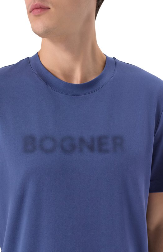 Хлопковая футболка Bogner 58086604 Синий  58086604 Фото 5