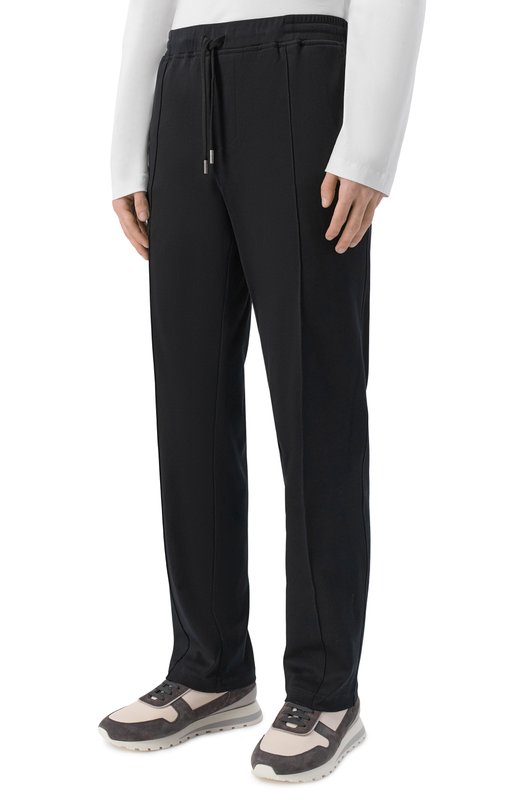 Хлопковые брюки Capobianco 20M708.BI00. Чёрный  20M708.BI00. Фото 3