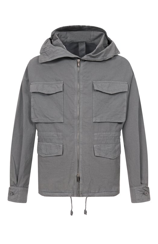 Куртка из хлопка и льна Transit CFUTRCE142 Серый CFUTRCE142