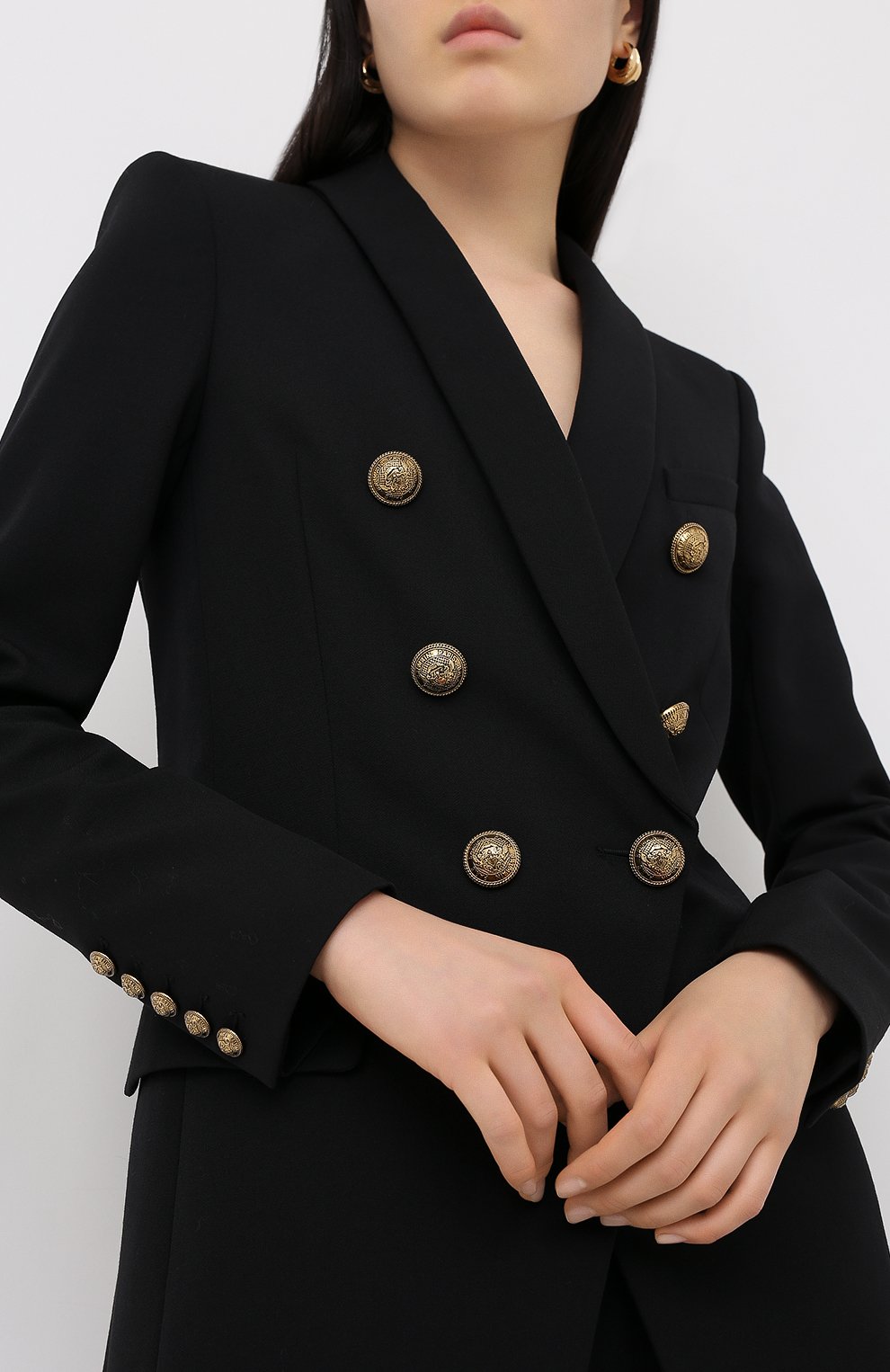 Шерстяной жакет BALMAIN черного цвета по цене 226500 руб., арт. UF17471/167L, фото 3 Шерстяной жакет BALMAIN, арт. UF17471/167L, фото 3