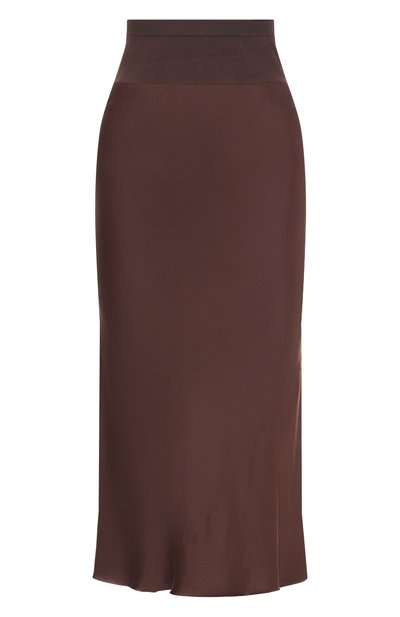 Женская атласная юбка RICK OWENS, арт. RP01E7343/SCH