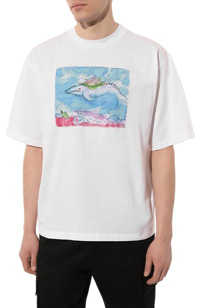 Хлопковая футболка MARNI, арт. HUMU0223P7/USCU98, фото 3