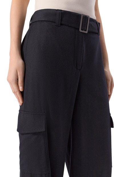 Шерстяные брюки-карго EMPORIO ARMANI темно-синего цвета по цене 69450 руб., арт. EW001505/AF17163, фото 5 Шерстяные брюки-карго EMPORIO ARMANI, арт. EW001505/AF17163, фото 5