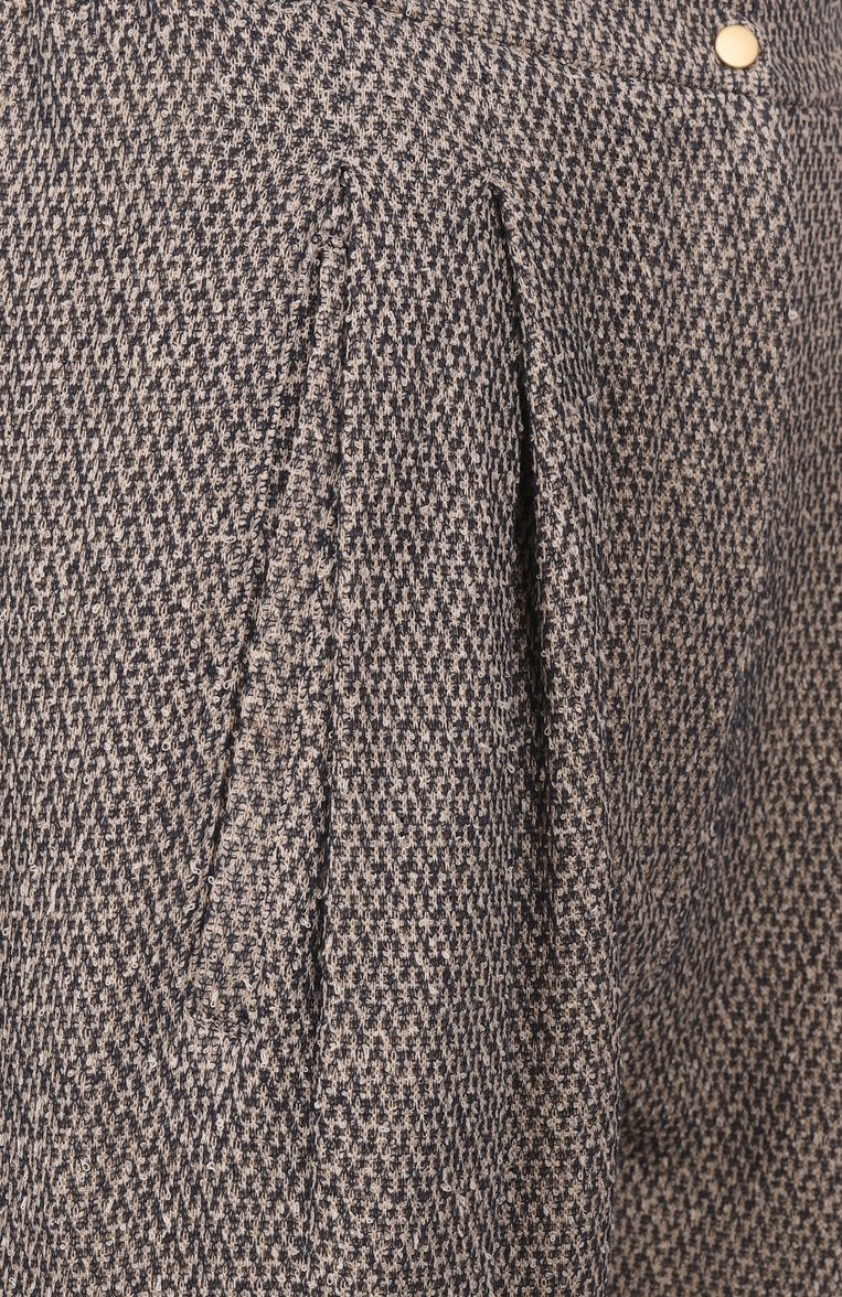 Женские хлопковые брюки GIORGIO ARMANI темно-серого цвета, арт. GW001072/AF15058 | Фото 6 (Длина (брюки, джинсы): Укороченные; Материал внешний: Хлопок; Женское Кросс-КТ: Брюки-одежда; Стили: Классический; Кросс-КТ: костюм; Силуэт Ж (брюки и джинсы): Джоггеры)