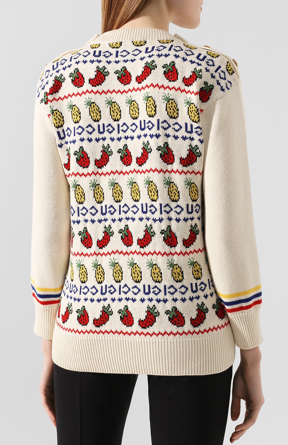Пуловер из смеси хлопка и шерсти GUCCI, арт. 574216/XKASB, фото 4