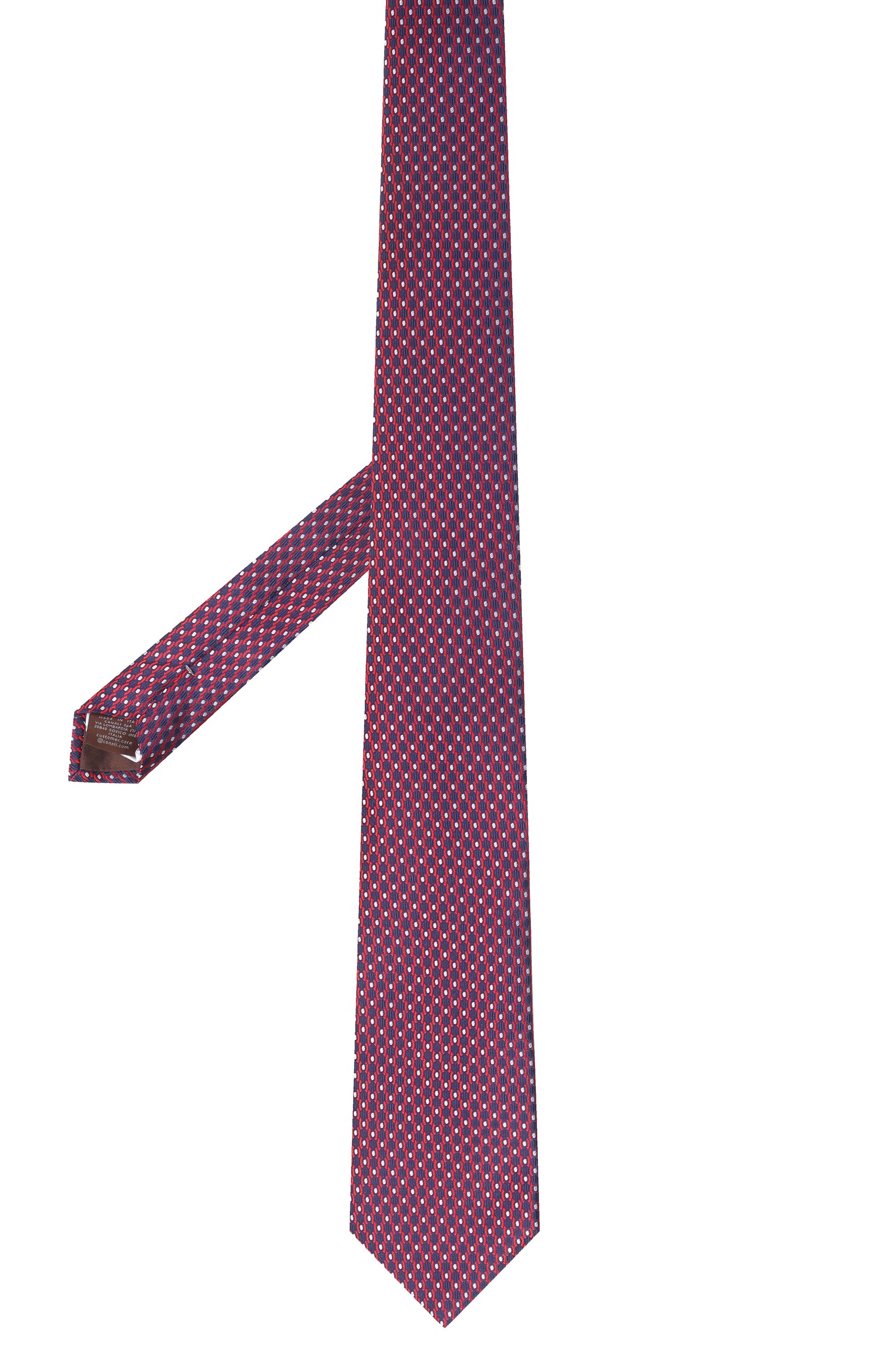 Шелковый галстук CANALI красного цвета по цене 19950 руб., арт. 18/HJ04238, фото 3 Шелковый галстук CANALI, арт. 18/HJ04238, фото 3