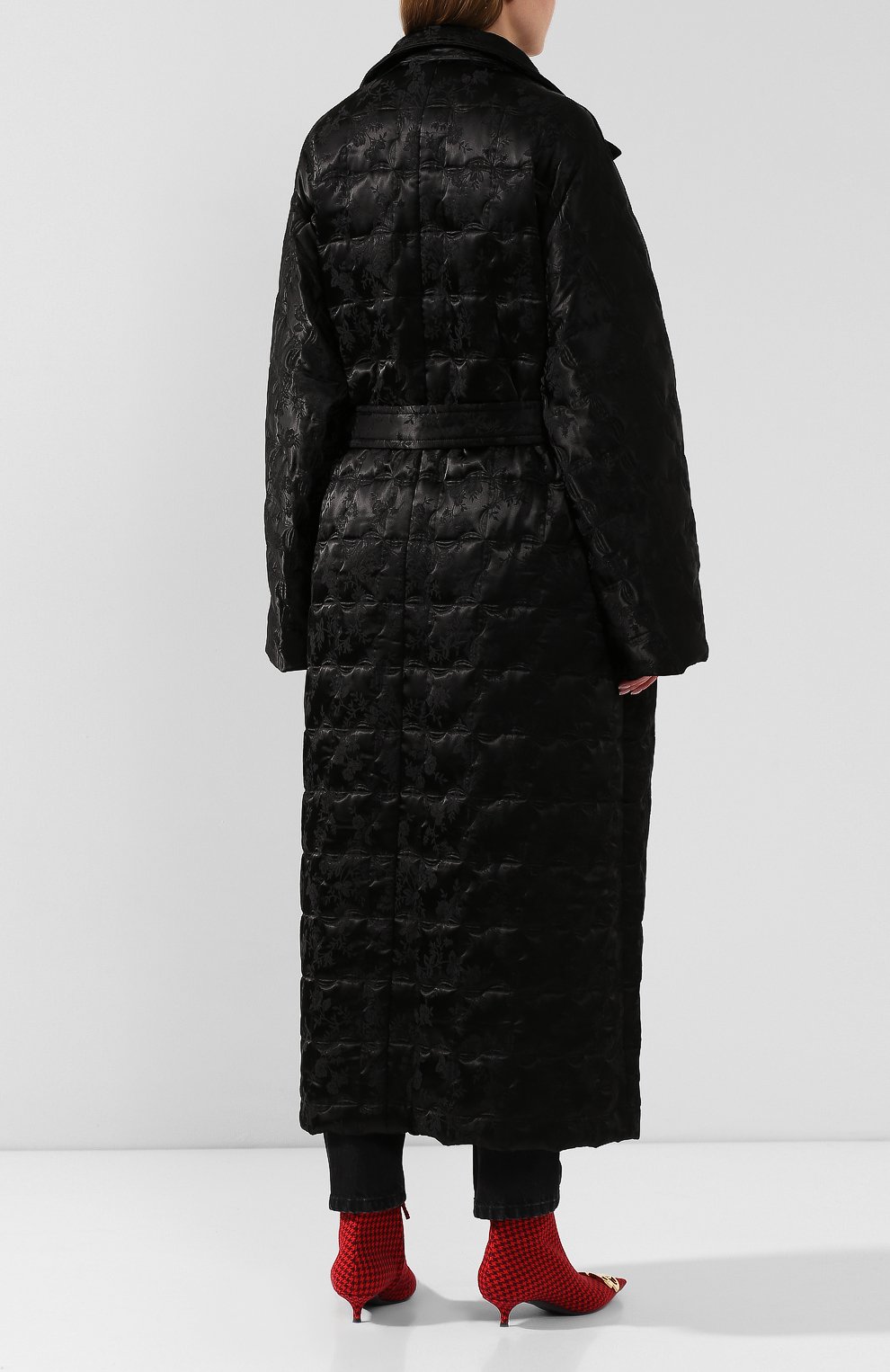 Пальто с поясом BALENCIAGA черного цвета по цене 231000 руб., арт. 594883/TG015, фото 4 Пальто с поясом BALENCIAGA, арт. 594883/TG015, фото 4