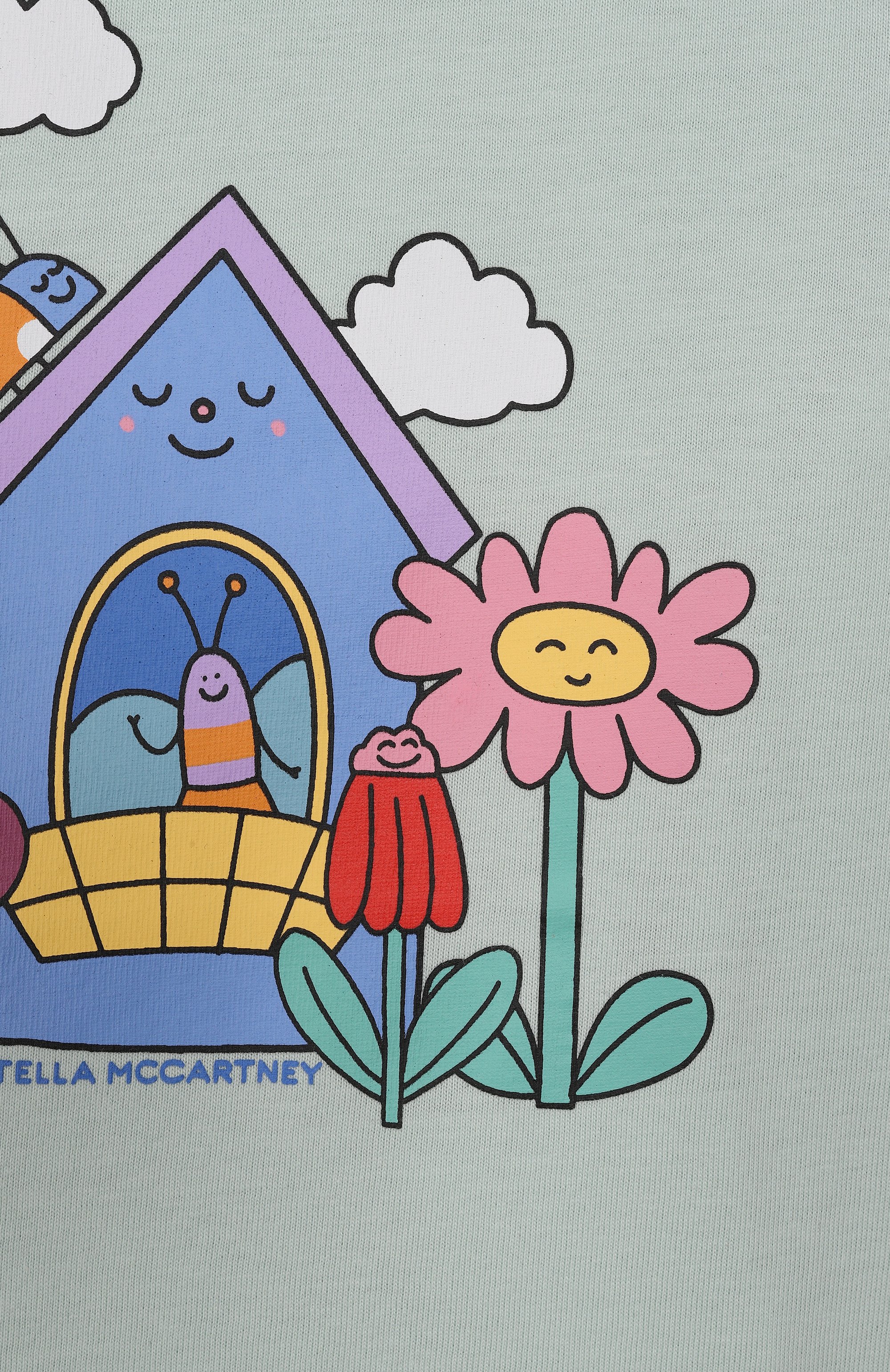 Хлопковая футболка STELLA MCCARTNEY светло-зеленого цвета по цене 8530 руб., арт. TY8031, фото 3 Хлопковая футболка STELLA MCCARTNEY, арт. TY8031, фото 3