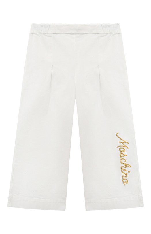 

Хлопковые брюки Moschino, Белый