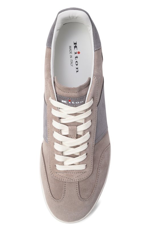 Замшевые кеды Kiton USSA396N01381 Бежевый  USSA396N01381 Фото 5