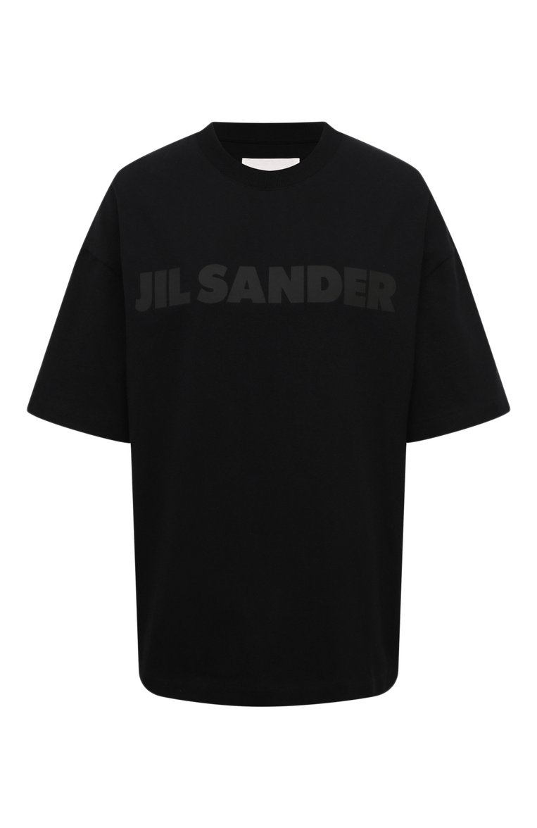 Женская черная хлопковая футболка JIL SANDER купить в интернет-магазине ...