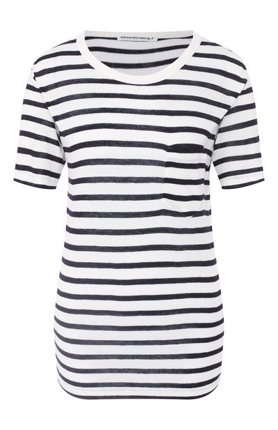 Женская футболка из смеси вискозы и льна ALEXANDERWANG.T, арт. 4C991020A3