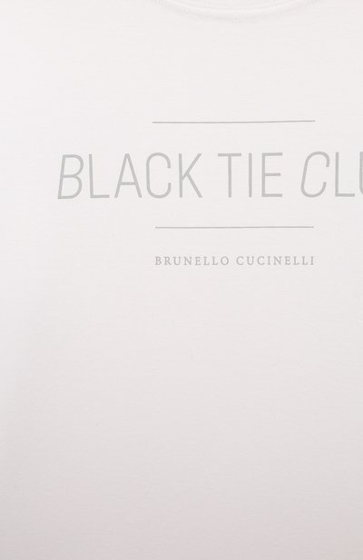 Хлопковая футболка BRUNELLO CUCINELLI белого цвета по цене 25150 руб., арт. B0B13S153A, фото 3 Хлопковая футболка BRUNELLO CUCINELLI, арт. B0B13S153A, фото 3
