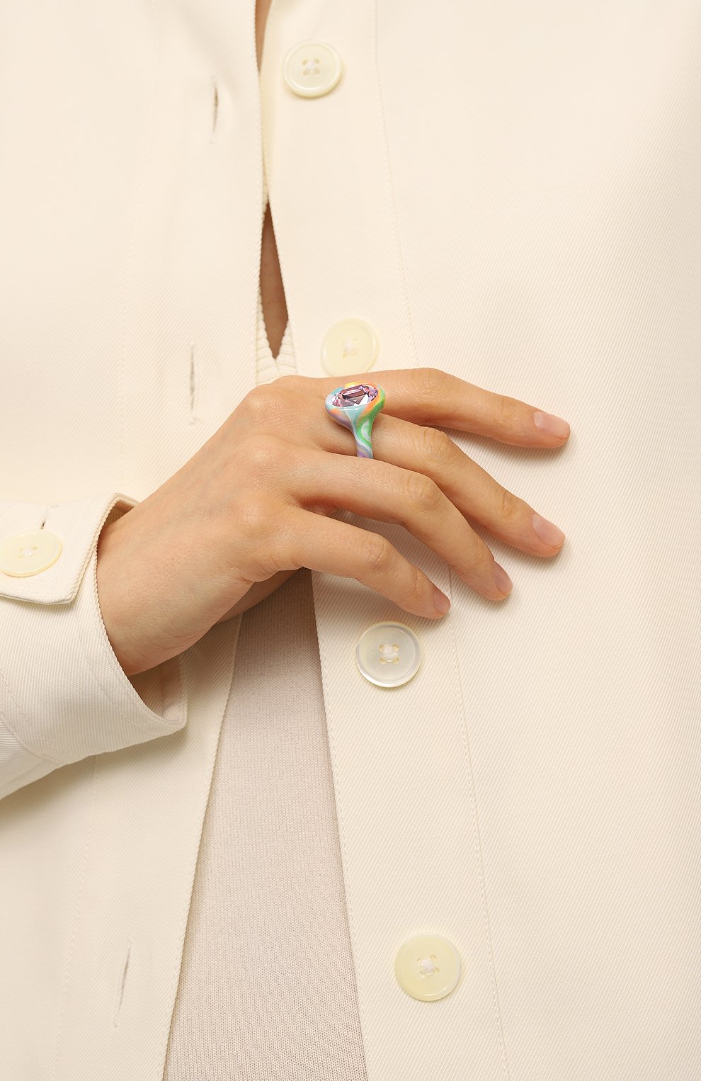 Кольцо LILI ARCHIVE разноцветного цвета по цене 13640 руб., арт. RMSTK3, фото 2 Кольцо LILI ARCHIVE, арт. RMSTK3, фото 2