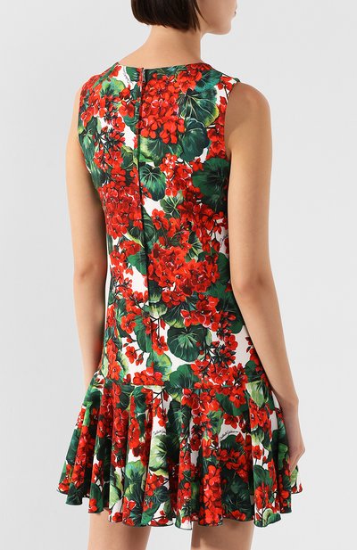 Платье с принтом DOLCE & GABBANA красного цвета по цене 196500 руб., арт. F68C2T/FSRKF, фото 4 Платье с принтом DOLCE & GABBANA, арт. F68C2T/FSRKF, фото 4