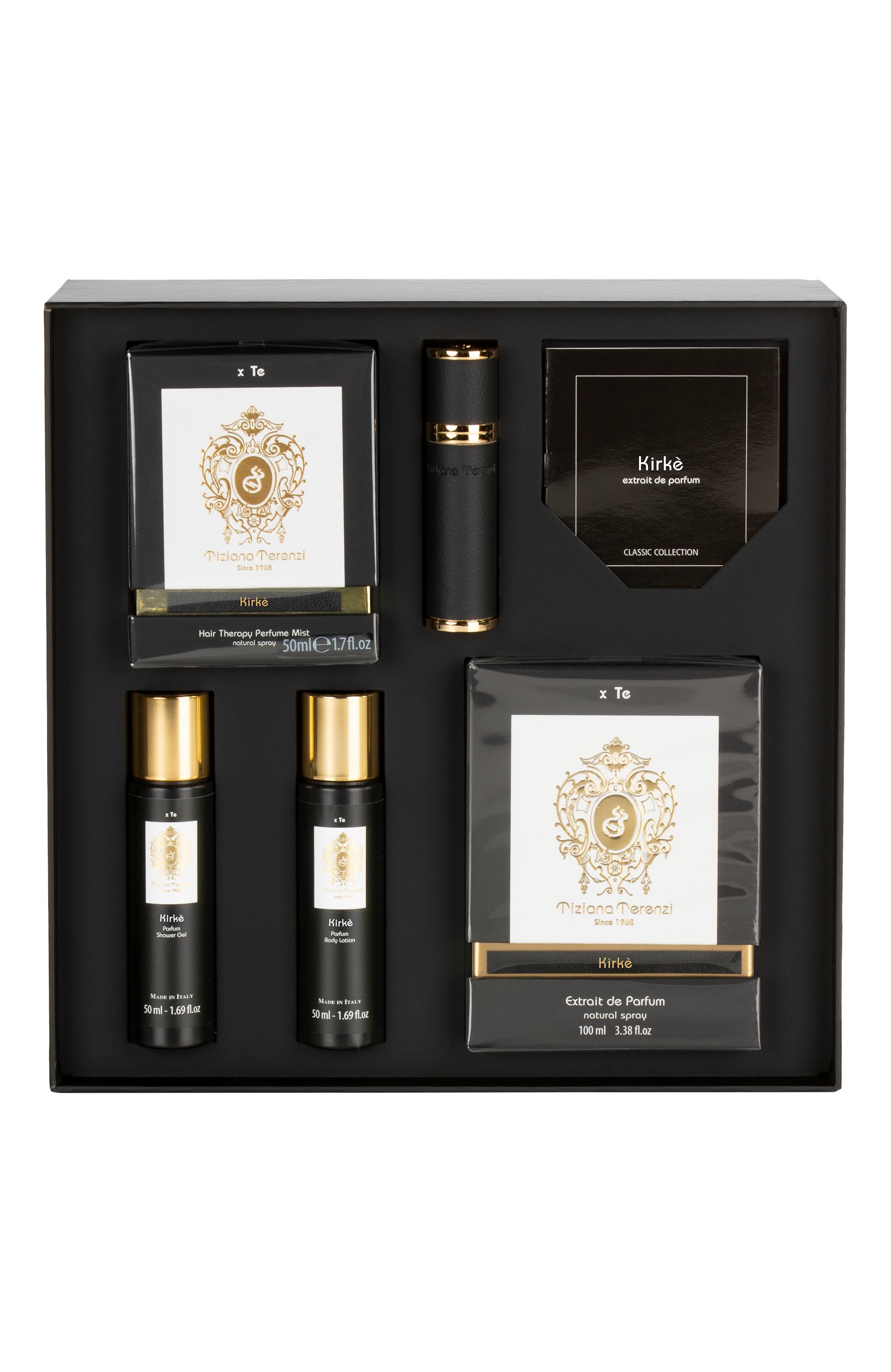 Набор kirke (100+3x50+10ml) TIZIANA TERENZI бесцветного цвета по цене 47400 руб., арт. 8016741064272, фото 1 Набор kirke (100+3x50+10ml) TIZIANA TERENZI, арт. 8016741064272, фото 1