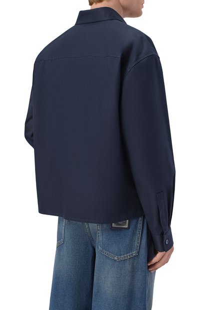 Хлопковая рубашка GUCCI темно-синего цвета по цене 188000 руб., арт. 851711/ZAQH5, фото 4 Хлопковая рубашка GUCCI, арт. 851711/ZAQH5, фото 4