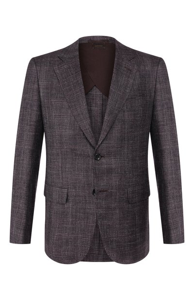 Мужской пиджак из смеси шерсти и шелка ZEGNA, арт. 750N09/10C2N0