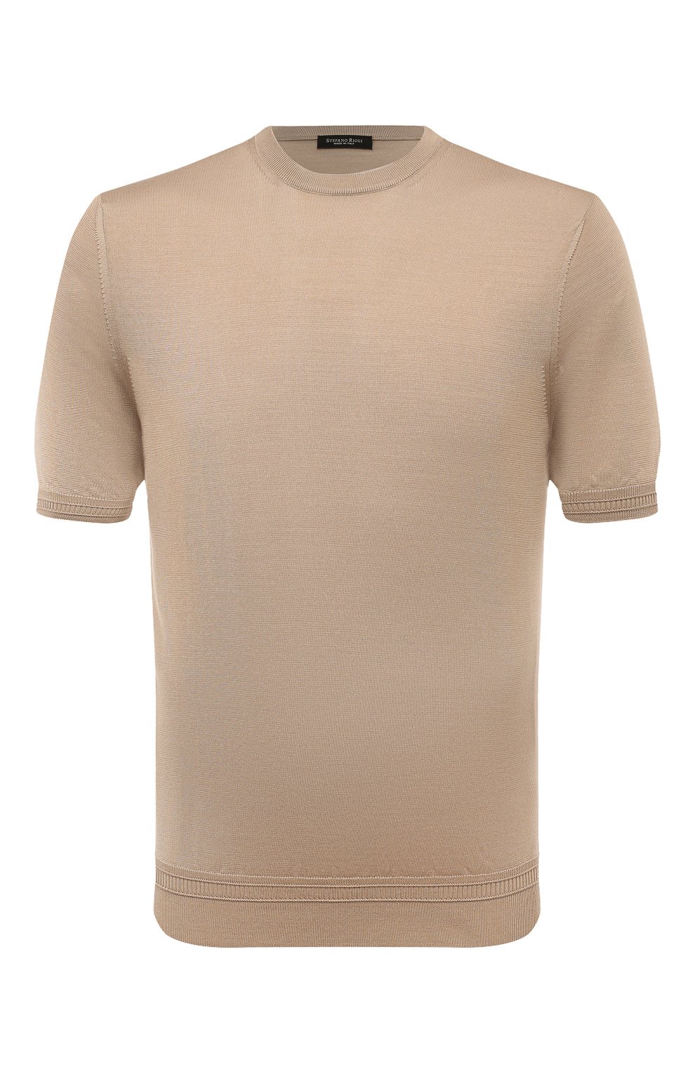 Шелковый джемпер STEFANO RICCI бежевого цвета по цене 93650 руб., арт. K616215G10/F23101, фото 1 Шелковый джемпер STEFANO RICCI, арт. K616215G10/F23101, фото 1