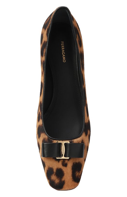 Кожаные туфли Iconic Bow Ferragamo 01K556/785564 Леопардовый  01K556/785564 Фото 6