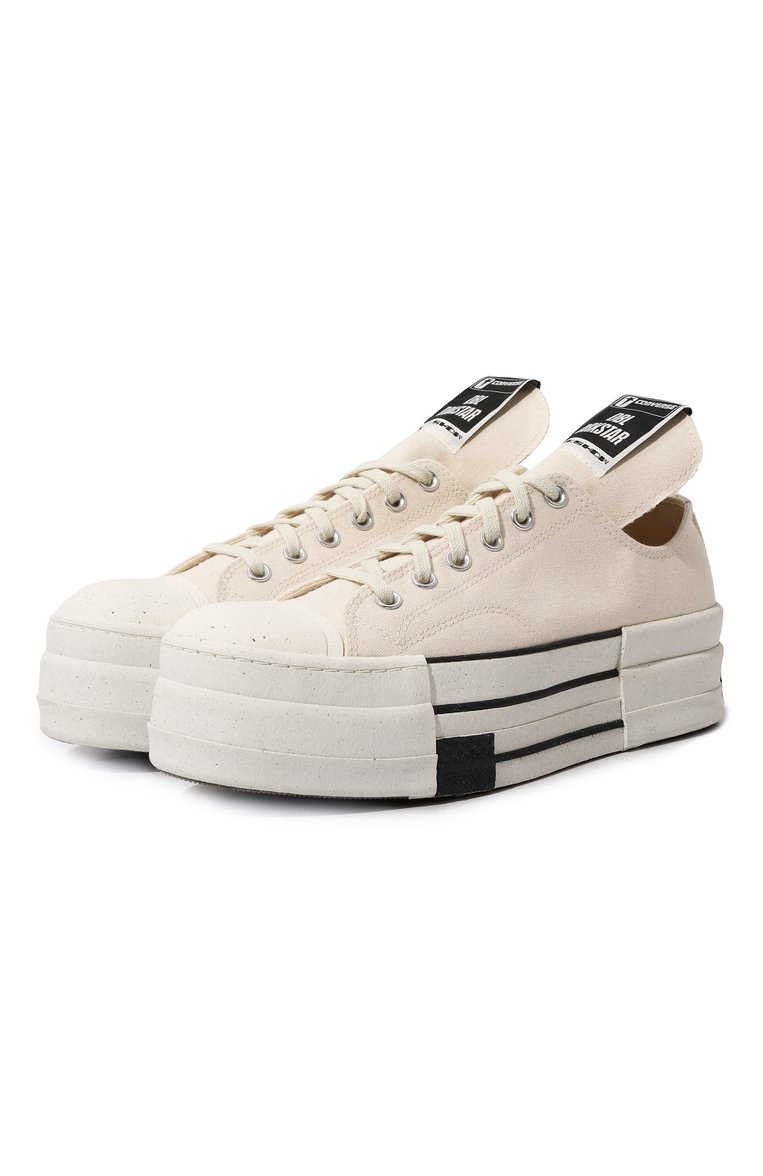 Мужские текстильные кеды drkshdw x converse dbl drkstar ox DRKSHDW белого цвета, арт. DC02CX955/A04R1 | Фото 1 (Материал внешний: Текстиль; Стили: Гранж; Материал сплава: Проставлено; Материал утеплителя: Без утеплителя; Материал внутренний: Текстиль; Подошва: Массивная; Драгоценные камни: Проставлено)