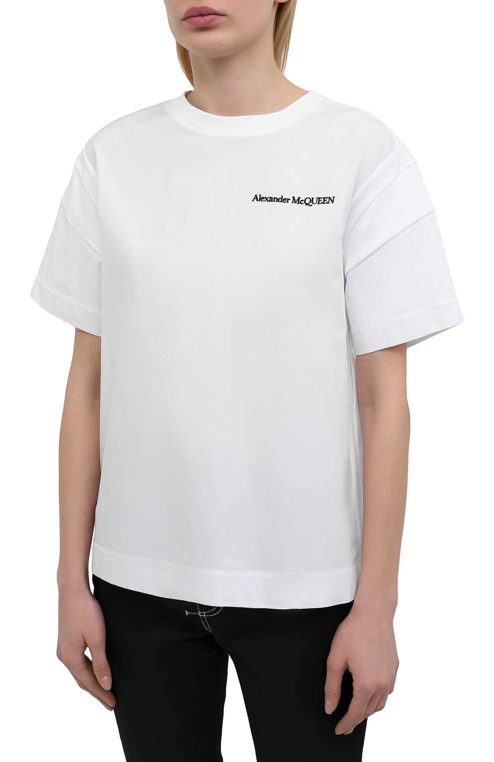 Хлопковая футболка ALEXANDER MCQUEEN, арт. 653731/QLAA6, фото 3