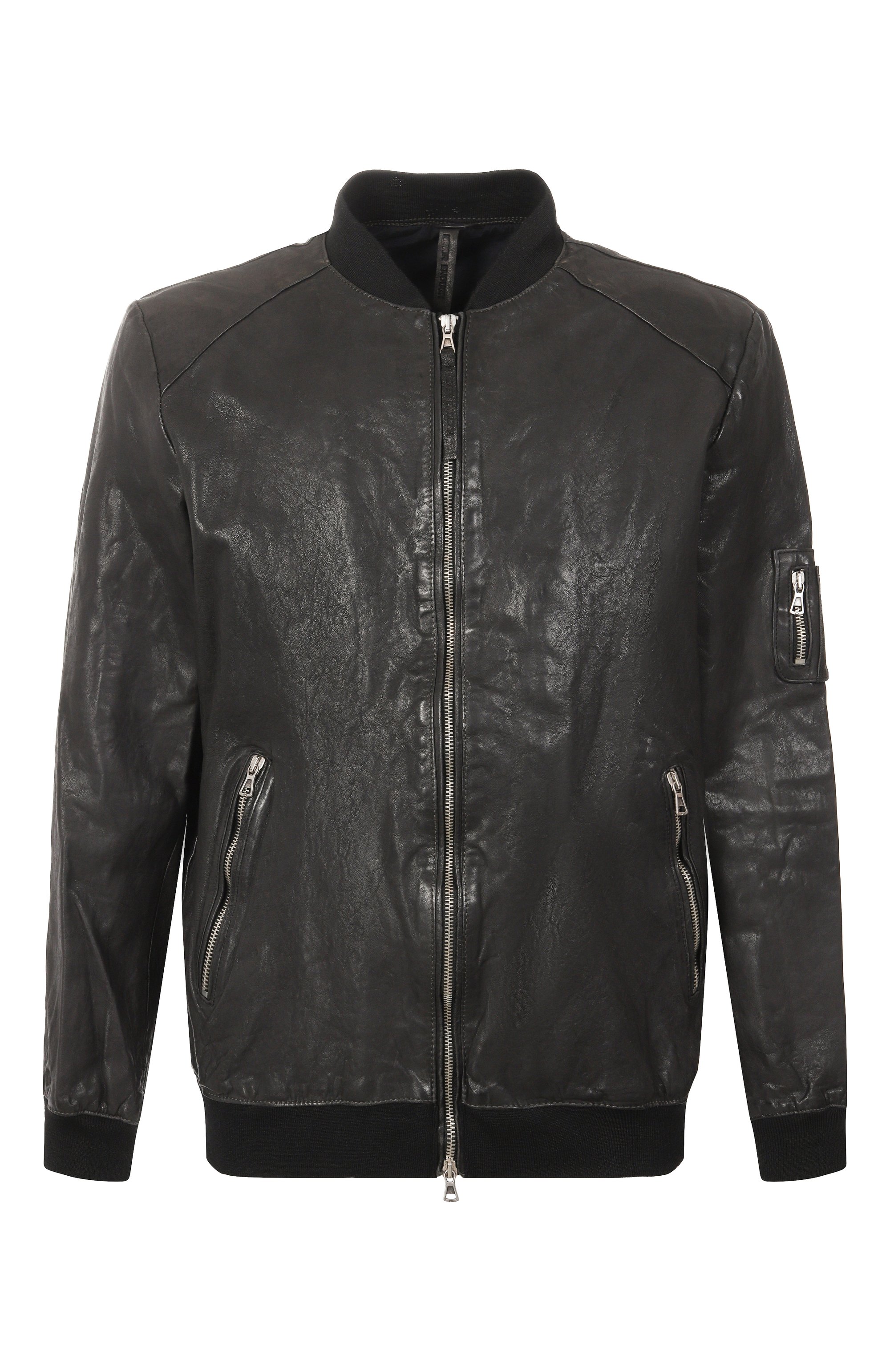 Кожаный бомбер NEVER ENOUGH, арт. MJL057, фото 1