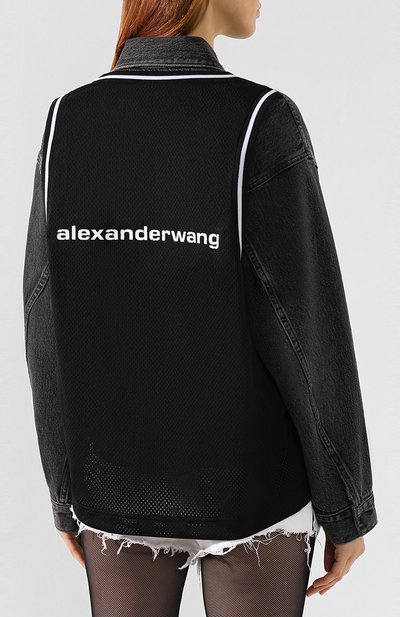 Джинсовая куртка ALEXANDER WANG темно-серого цвета по цене 59950 руб., арт. 4D992447BZ, фото 4 Джинсовая куртка ALEXANDER WANG, арт. 4D992447BZ, фото 4