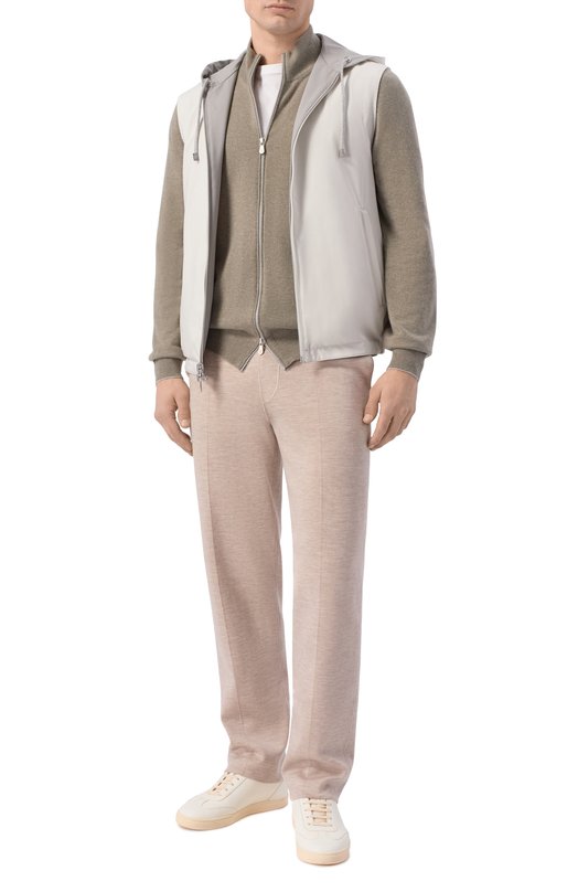 Брюки из хлопка и кашемира Brioni UMUB0L/P0K03 Бежевый  UMUB0L/P0K03 Фото 2