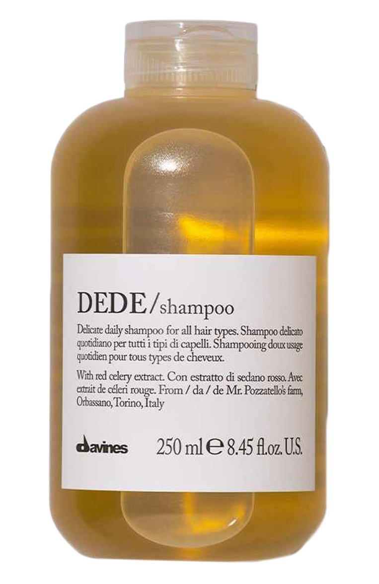 Шампунь для деликатного очищения волос dede (250ml) DAVINES бесцветного цвета, арт. 75628 | Фото 1 (Региональные ограничения белый список (Axapta Mercury): Не проставлено; Нос: Не проставлено; Назначение: Для волос; Тип продукта: Шампуни; Косметика кросс-кт: Уход У)