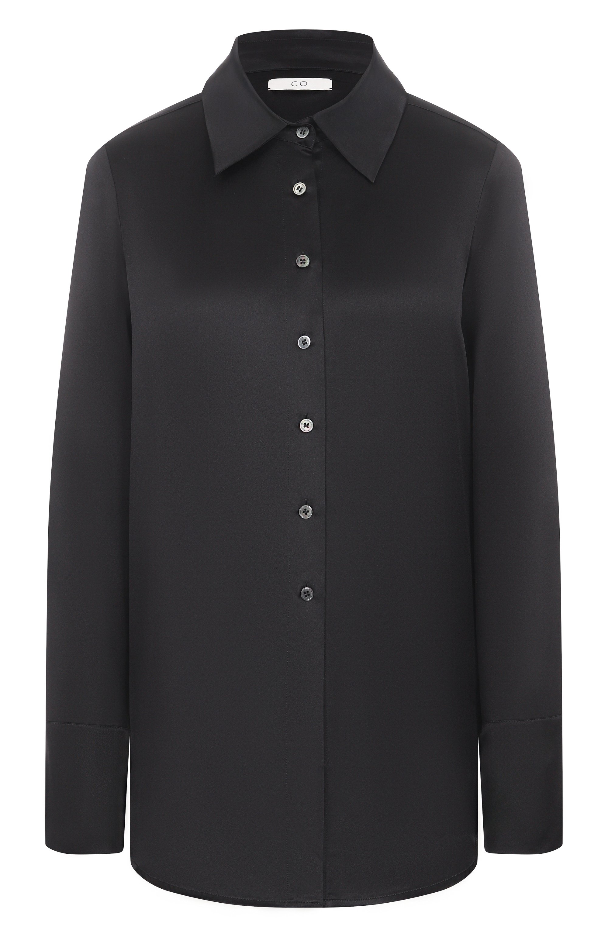 Атласная рубашка CO черного цвета по цене 57200 руб., арт. 1866CSSC-C0RE, фото 1 Атласная рубашка CO, арт. 1866CSSC-C0RE, фото 1