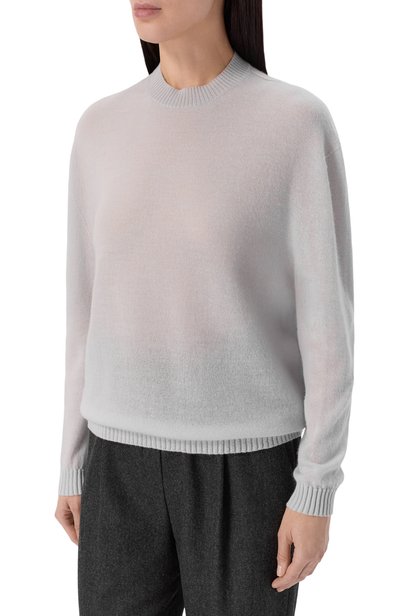 Кашемировый пуловер GIORGIO ARMANI серого цвета по цене 172500 руб., арт. GW004399/AF30261, фото 3 Кашемировый пуловер GIORGIO ARMANI, арт. GW004399/AF30261, фото 3
