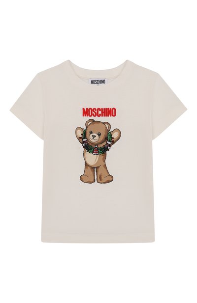 Хлопковая футболка MOSCHINO, арт. HUM05H/LAA01/4-8