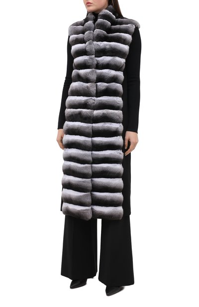 Жилет из меха шиншиллы MANZONI24, арт. 20M966-CHDB1/38-46, фото 3