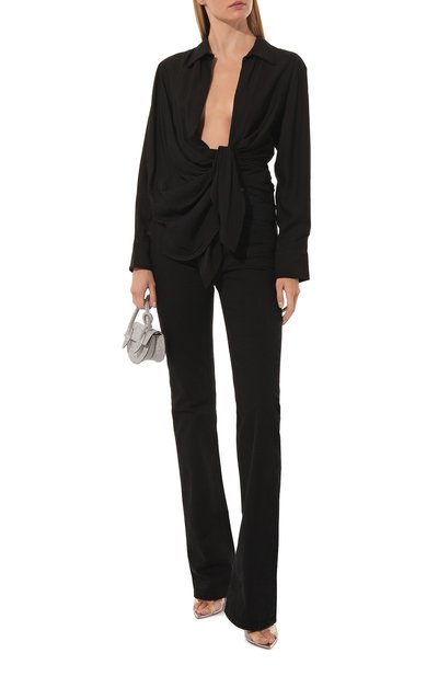Блузка из вискозы JACQUEMUS черного цвета по цене 75000 руб., арт. 21H213SH002/1020BLACK, фото 2 Блузка из вискозы JACQUEMUS, арт. 21H213SH002/1020BLACK, фото 2